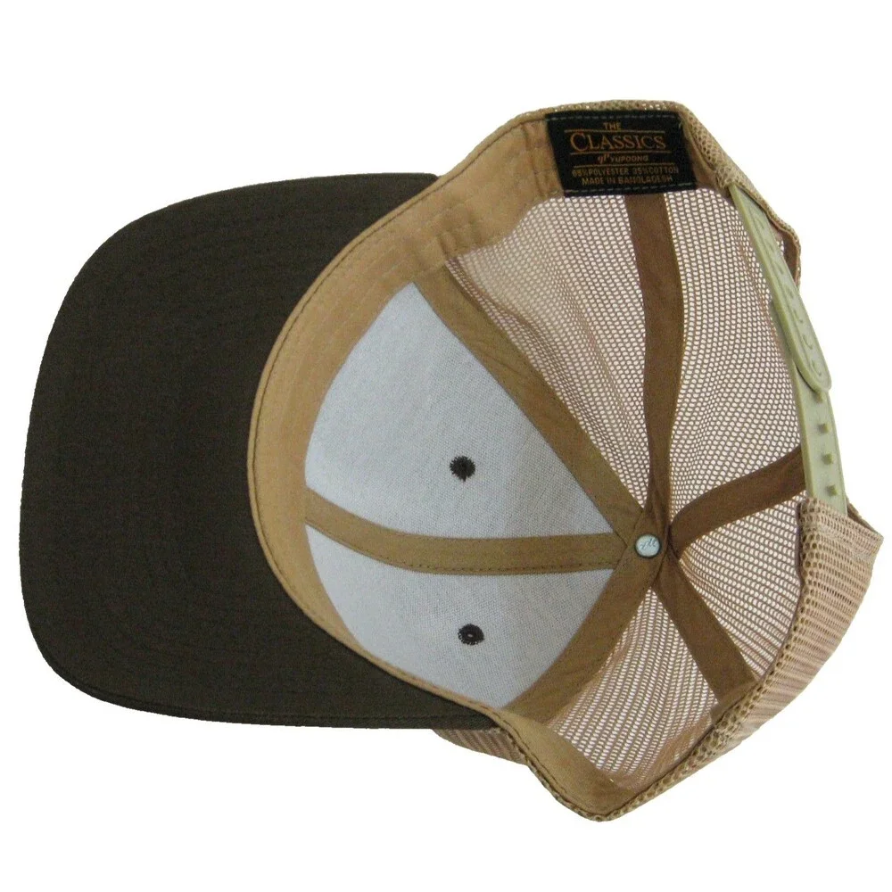 New Portland Oregon Trucker Hat Logo Brown Mesh Baseball Cap Snapback Yupoong